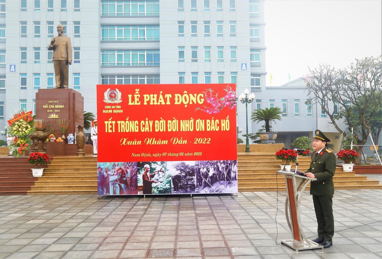Công an Nam Định phát động Tết trồng cây xuân Nhâm Dần 2022